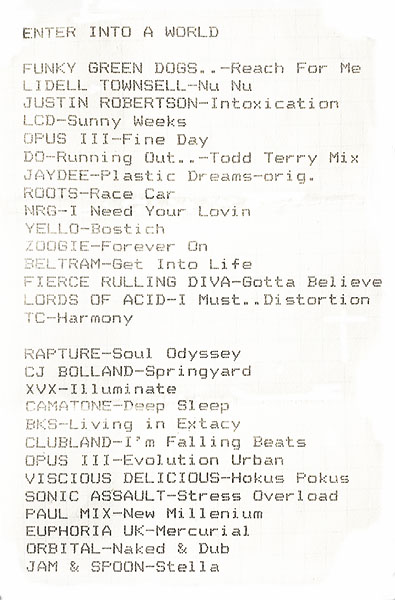 enter into a world setlist